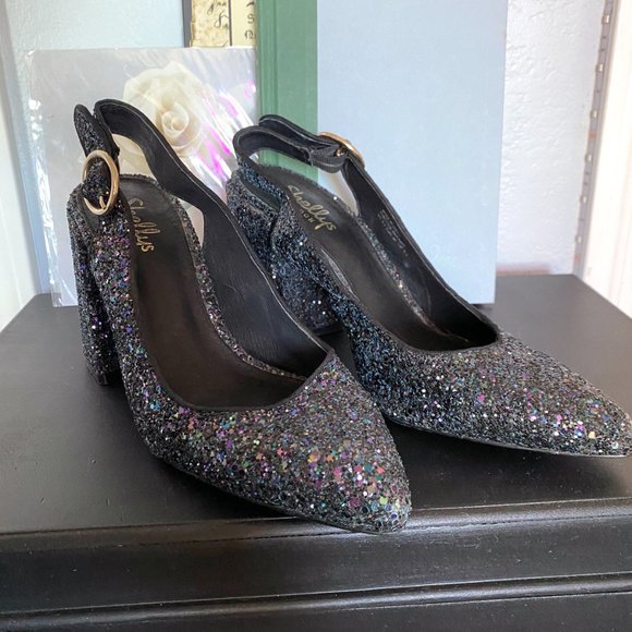 Shellys London Midnight Chester Slingback Heels - Size 8.5US 39EU - Picture 5 of 9